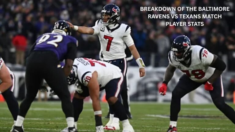 Breakdown of the Baltimore Ravens vs Texans Match Player Stats