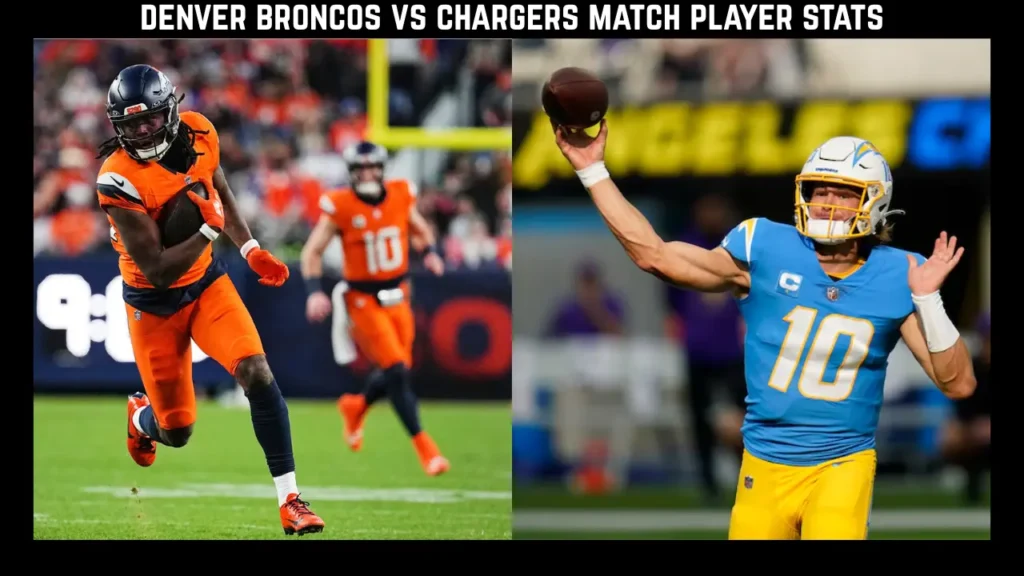denver broncos vs chargers match player stats