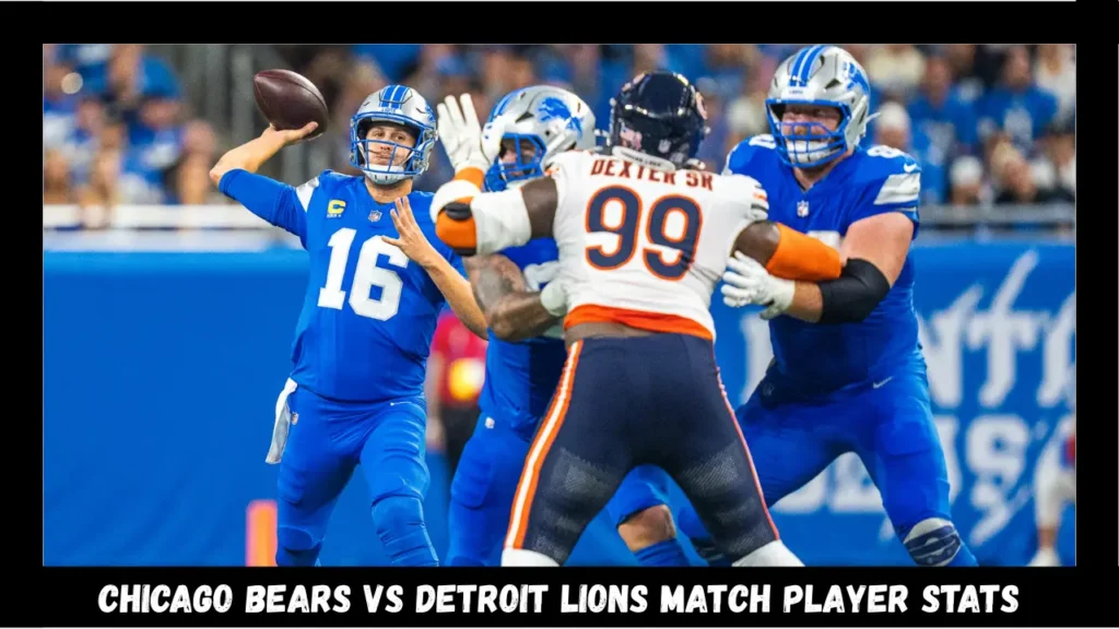 chicago bears vs detroit lions match player stats