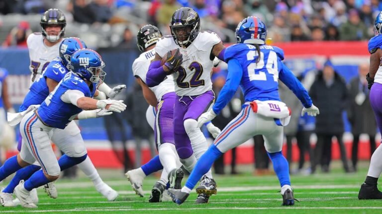 Baltimore Ravens vs New York Giants Match Player Stats