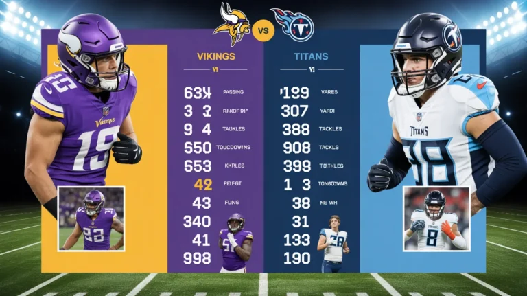 minnesota vikings vs tennessee titans match player stats